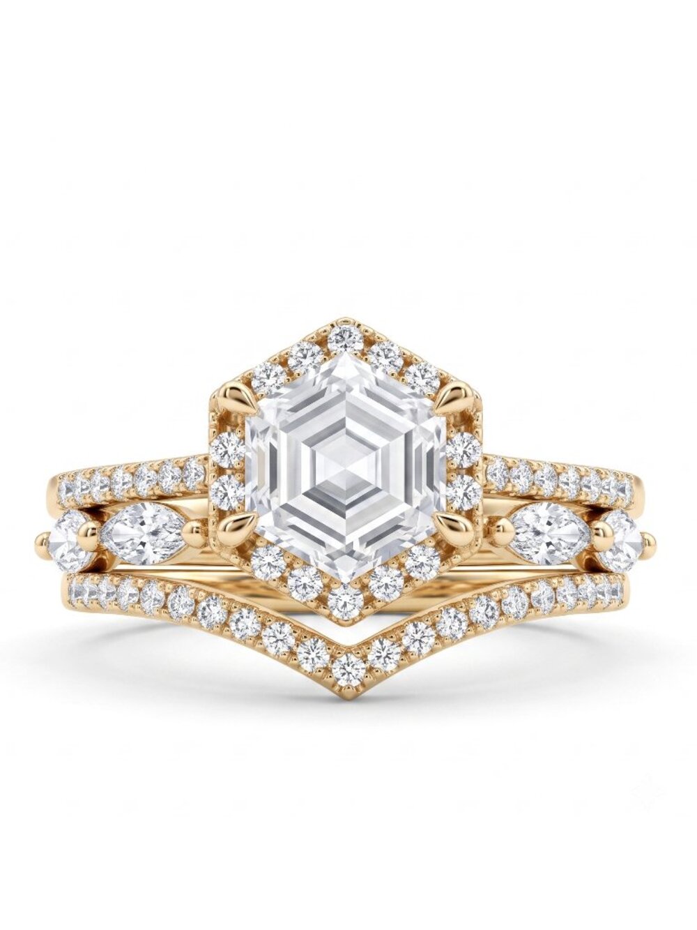 Charmed Aroma Honeycomb Bee ring, size 6, 925 Sterling Silver 10k Gold finish